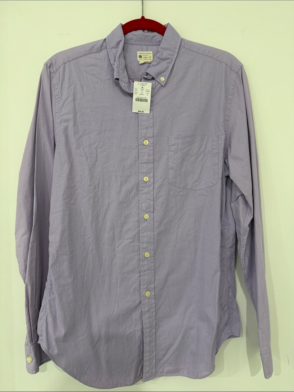 NWT J. Crew Lavender Long-Sleeve Button-Down Shirt